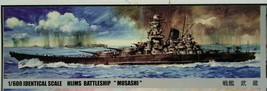 Nichimo 1/600 IJN Battleship Musashi Motoized plastic model kit, rare - £73.56 GBP