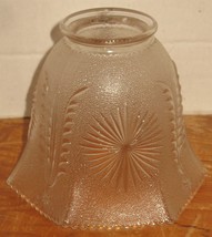 Vintage Pressed Embossed Clear Glass Table Pendant Chandelier Lamp Light... - $18.81
