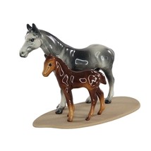 Hagen Renaker Postage Stamp Miniature Appaloosa Horse Mare Foal Figurine - $24.99