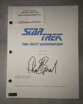 Patrick Stewart Hand Signed Autograph Star Trek Script - £215.79 GBP