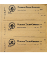 1920 Federal Trust Checks Lot of 3 City Hotel Waterville Maine 679-681 F... - $562.22 MXN