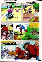 Original Colan Captain America Marvel Comics color guide art: 1980&#39;s Marvelmania - $53.59