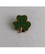 Vintage St. Patrick&#39;s Day 3 Leaf Clover Shamrock Enamel Lapel Hat Pin - $11.62 CAD
