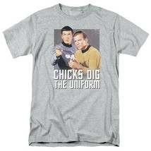 Star Trek The Original Series Chicks Dig the Uniform Adult T-Shirt, NEW ... - £13.69 GBP