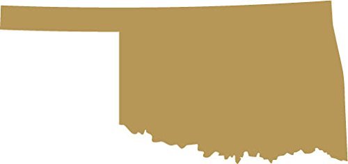 Picniva gold Oklahoma OK map removable Vinyl Wall Decal Home Dicor 3 inc... - $3.91