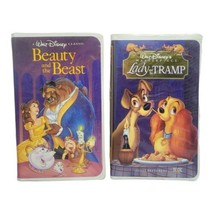 Disney&#39;s Lady and the Tramp 1955 &amp; Beauty And The Beast 1991 VHS Re-Rele... - £11.95 GBP