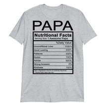 Papa Nutrition Facts T-Shirt | Dad Nutrition Fact Shirt Dad Birthday Gifts from  - £15.49 GBP+