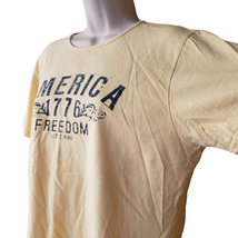 America 1776 Freedom Let It Ring T-Shirt Yellow Tee Women’s Size Large - £3.91 GBP