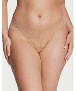 Victoria’s Secret Lace Thong Beige Praline Nude Brown Soft Comfy Large V... - €7,60 EUR
