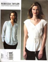 Vogue V1387 Designer Rebecca Taylor Womens Shirt Pattern New  Size 6 to 14 - $22.04