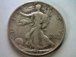 1938-D Walking Liberty Half Vf Very Fine Nice Original Coin From Bobs Coins - £109.98 GBP