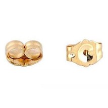 2 14K Gold Light Weight Friction Earring Backs 4 x 5 mm - £9.68 GBP