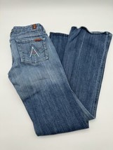 Seven 7 For All Mankind Womens A Pocket Low Rise Flare Jeans sz 26 - £14.89 GBP