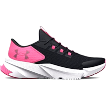 new UNDER ARMOUR girl SCRAMJET 5 youth Size 4Y running shoes black pink sneakers - £43.39 GBP