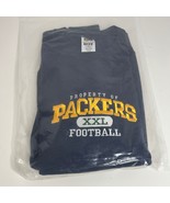 Vintage 90&#39;s Property of Packers Sweatshirt Size Medium Blue XXL NFL Gre... - $28.38