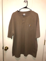 Carhartt Mens XL Polo Shirt w/ Pocket Short Sleeves - £7.76 GBP