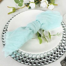 5 Blue Gauze Cheesecloth Cotton Dinner Napkins Party Table Decorations Gift - £11.54 GBP