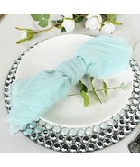 5 Blue Gauze Cheesecloth Cotton Dinner Napkins Party Table Decorations Gift - £11.45 GBP