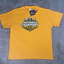 Lot 5 NDSU Bison Football T-Shirt Adult XL Yellow National Champions Uni... - £19.32 GBP