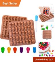 Food-Grade Silicone Skull Candy Molds - 40 Cavities for Healthy Snacks - $14.80