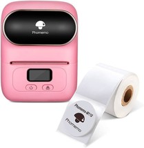 Phomemo-M110 Thermal Label Maker With One 30X30Mm Label, Wireless, Pink. - £68.77 GBP