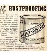 1954 Tewell Industries Rust Anode Galvanize Advertisement Automobilia E89G4 - $376.02 MXN