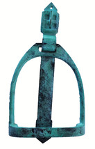 Horse Equestrian English Iron Stirrup Home Decor Door Knocker in Patina ... - $39.59