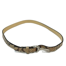 Banana Republic Womens Brown Snake Skin Leather Belt 772715 Size S .75&quot; Italy - £15.31 GBP