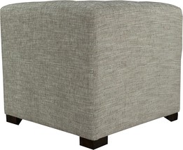 Lucky Series Upholstered Ottoman, 17&quot; X 19&quot; X 19&quot;, Platinum, By Mjl Furniture - £113.50 GBP