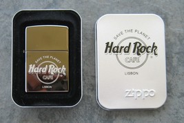 Hard Rock Cafe LISBON, Portugal Zippo Lighter 2003 Polished Chrome - $38.22