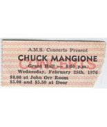 CHUCK MANGIONE 1976 Ticket Stub Queen&#39;s University Grant Hall AMS Concer... - $9.25 CAD