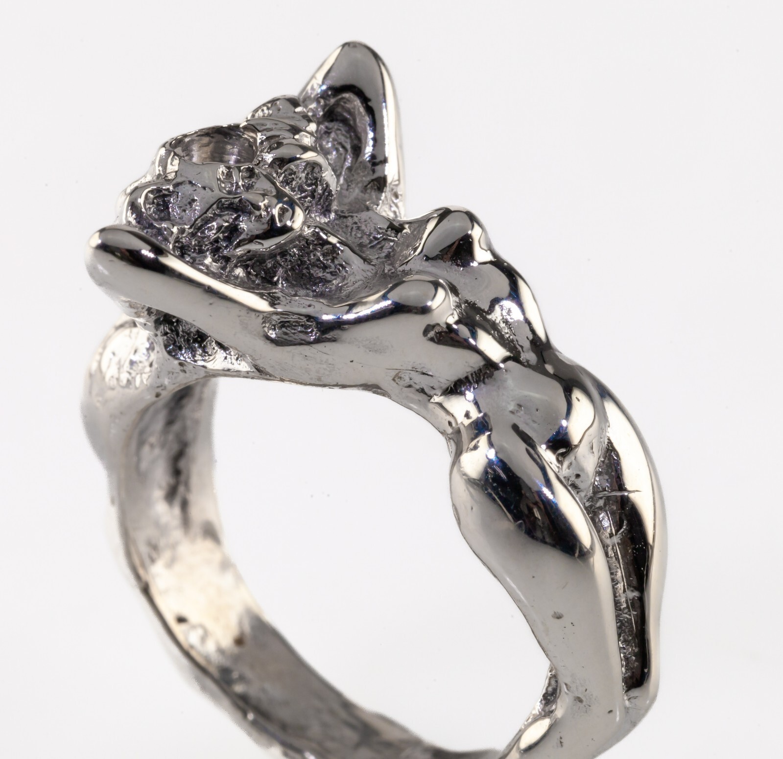 Sterling Silver Erotic Nude Woman Sculpted Band Ring Size 8.5 Item image 2