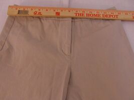 Womens Chicos Beige Khaki Flat Front Classic Look 0.5 Dress Slacks Pants - $15.65