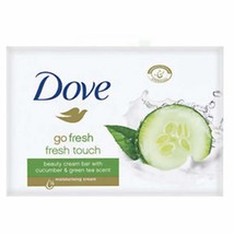 Dove Go Fresh Touch Beauty Cream Soap Bar Cucumber &amp; Green Tea Scent 4ctx 100g - £13.58 GBP