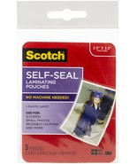Scotch Self-Sealing Laminating Pouches 5/Pkg-2&quot;X3&quot; - €42,66 EUR