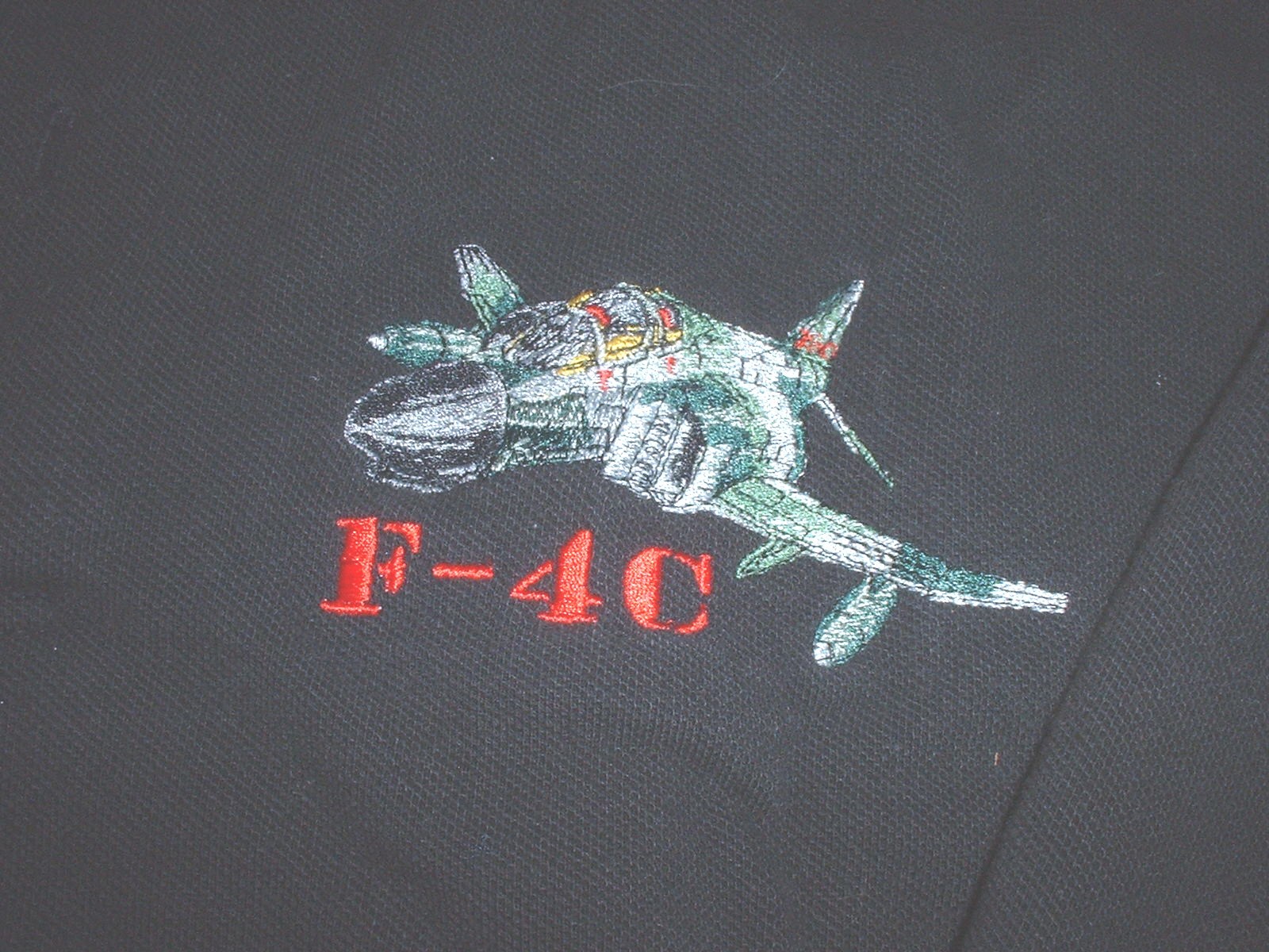 Primary image for McDonnell Douglas USAF F-4C Phantom II black polo shirt X-Large, NWOT