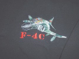 McDonnell Douglas USAF F-4C Phantom II black polo shirt X-Large, NWOT - £19.69 GBP