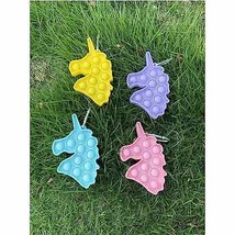 4 Pack Pop Fidget Toy Push Bubble Sensory Unicorn Toys Silicone Squeeze Anxiety - £4.78 GBP