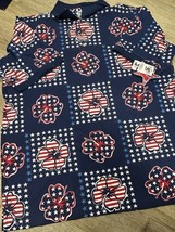 Windham Pointe Polo Shirt Hawaiian Floral USA Red White Blue - Men&#39;s XXL - $24.70