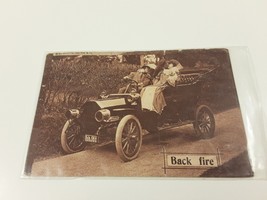 1910 Model T Back Fire Postcard Antique Auto Car Kissing Couples - £7.44 GBP