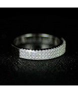 1.00Ct Round Cut White Diamond 925 Sterling Silver Half Eternity Wedding... - $104.00