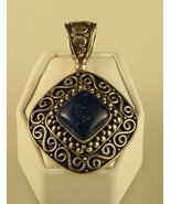 Vintage Sterling Signed 925 BA Suarti Blue Lapis Lazuli Diamond Shape Pe... - £74.31 GBP