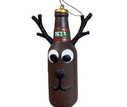 Midwest Reindeer Beer Bottle Resin Holiday Ornament - £5.61 GBP