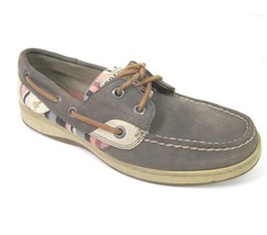 Sperry Top-Sider Gray Suede Leather Boat Shoes Women’s 6 Striped Shoes STS90025 - £12.66 GBP