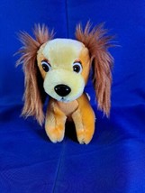 Walt Disney Animated Film Classic Lady and the Tramp Plush Vtg 7” Stuffed Animal - £8.92 GBP