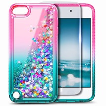 Ipod Touch 7 Case, Ipod Touch 5/6 Case With Screen Protector, Glitter Liquid Flo - £14.13 GBP