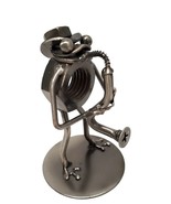Frog Saxophone Player Steampunk Nuts And Bolts Metal Art Sculpture - $32.01 CAD