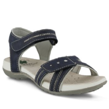 NEW SPRING STEP NAVY BLUE LEATHER SANDALS SIZE 8.5 M 39 $70 - $73.48