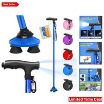 Ergonomic Adjustable Walking Cane with Carrying Bag - Safe &amp; Stylish Mob... - $65.29