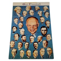 Our Presidents Postcard Large Oversized Vintage Dwight Eisenhower  - £1.75 GBP
